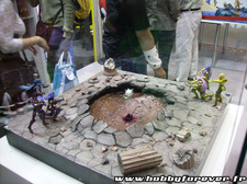L'un des diorama Saint Seiya sur le stand Bandai