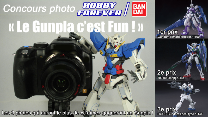 Concours photo Facebook "LE GUNPLA C'EST FUN !" en partenariat avec Bandai