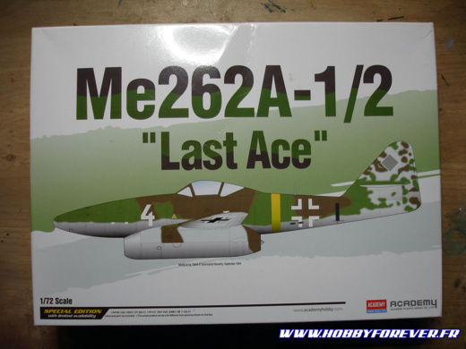 La boite du Me262A-1/2 1/72 d'Academy