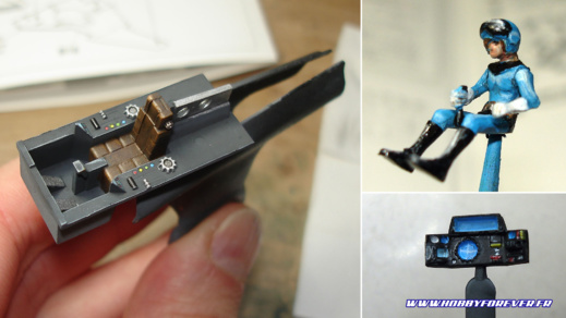 Sur les kits d'avion on commence toujours par le cockpit et le pilote Sur les kits d'avion on commence toujours par le cockpit et le pilote