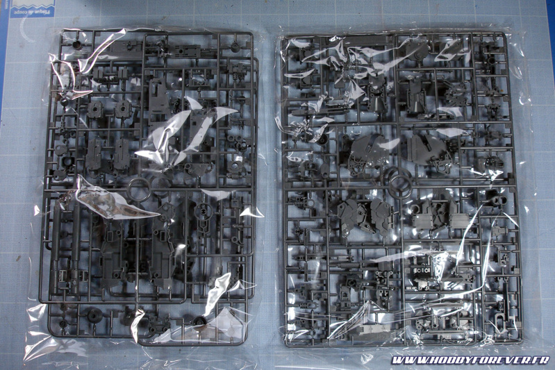 4 grappes pour ce qui doit être la frame. C'est plutôt bien détaillé, mais dans l'esprit actuel, c'est à dire qu'on a beaucoup de panels et de plaques gravées, mais pas de "vrais" détails simulant des éléments mécaniques ou électroniques. 4 grappes pour ce qui doit être la frame. C'est plutôt bien détaillé, mais dans l'esprit actuel, c'est à dire qu'on a beaucoup de panels et de plaques gravées, mais pas de "vrais" détails simulant des éléments mécaniques ou électroniques.