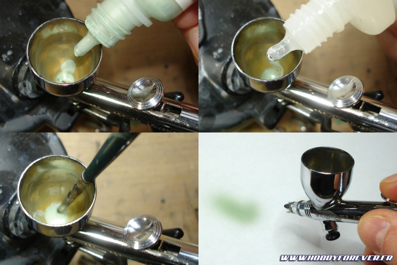 Dilution directement dans le godet de l'aéro Dilution directement dans le godet de l'aéro