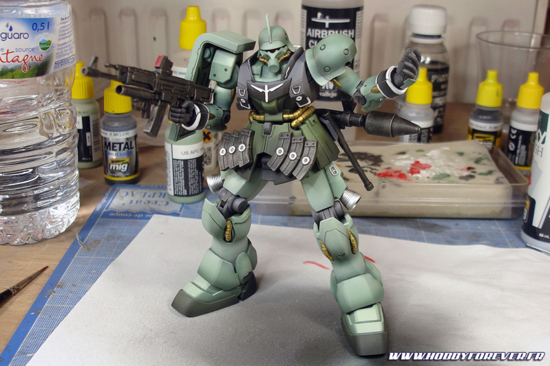 Tutoriel - La peinture acrylique Ammo by MIG Jimenez testée sur le HGUC Geara Zulu