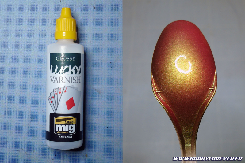 Effet gloss / candy sur le Red Goblin grâce au vernis Lucky Varnish Glossy de Ammo by MIG