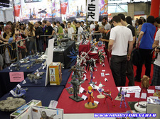 Une belle collection de kits SF et de mechas était exposée Une belle collection de kits SF et de mechas était exposée