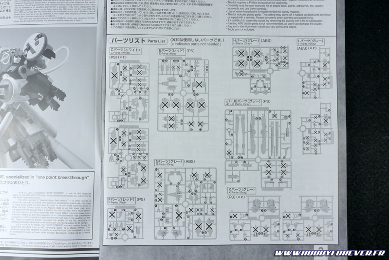 Toutes les pièces barrées ne sont pas utilisées. Toutes les pièces barrées ne sont pas utilisées.