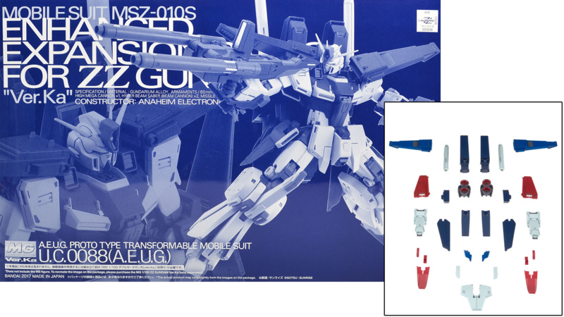 Le kit de convertion pour changer le MG ZZ Gundam ver.Ka en  ZZ Gundam Enhanced