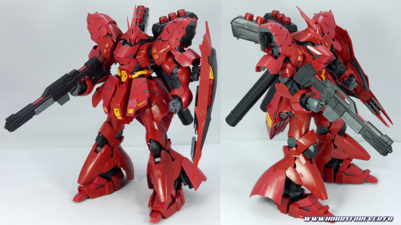 Cette version RG propose une très belle version modernisée du Sazabi Cette version RG propose une très belle version modernisée du Sazabi