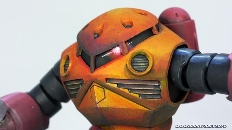 HGUC Char's Z'gok dans un style "illustration"