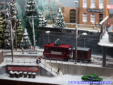 Superbe diorama ferrovière d'une ville russe