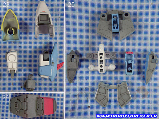 Epaule, bras, pied et jupe terminés Epaule, bras, pied et jupe terminés