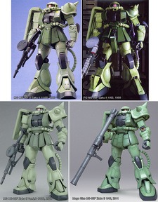 Les Zaku II au 1/100 et plus : MG, PG, MG Ver.2.0 et Mega Size