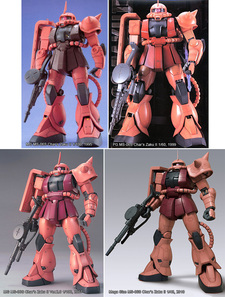 Les Char's Zaku II au 1/100 et plus : MG, PG, MG Ver.2.0 et Mega Size