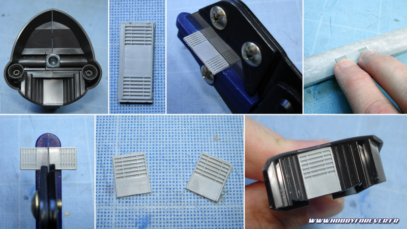 Grille d'aération piquée d'un char 1/72 Grille d'aération piquée d'un char 1/72