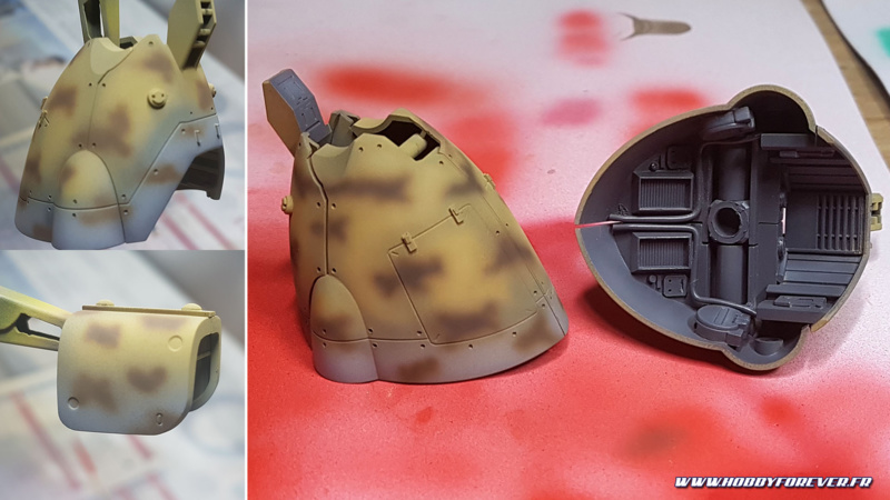Le Earth Brown AK étant un poil trop clair (photos de gauche), j'ai repris les taches en Flat Brown Tamiya. Le Earth Brown AK étant un poil trop clair (photos de gauche), j'ai repris les taches en Flat Brown Tamiya.