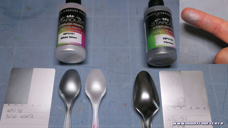 Le White Silver est une des meilleures peintures Stardust Pro. Le Chrome par contre, malgré un bon rendu, ne pourra pas être manipulé.