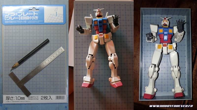 Le coffrage est réalisé en carte plastique Le coffrage est réalisé en carte plastique