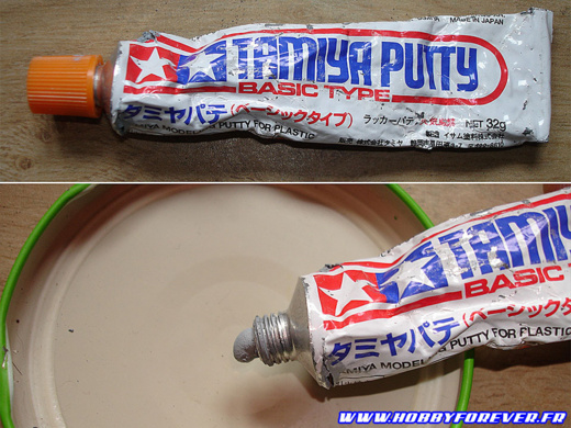 Un tube de putty à moitié plein... mais sec !