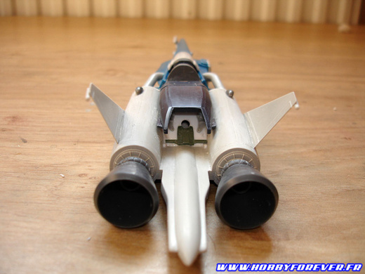 Vue sur l'arrière du backpack modifié Vue sur l'arrière du backpack modifié