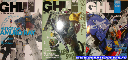 Les 3 premiers numéros de GHL, sortis en juillet, octobre et décembre 2013.