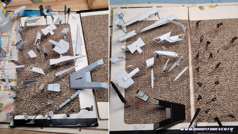 sous-couche au Mr Surfacer 1000 / blanc, et noir sous-couche au Mr Surfacer 1000 / blanc, et noir