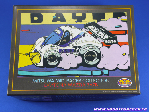 La boite de la Daytona Mazda 767B et son illustration super cool !