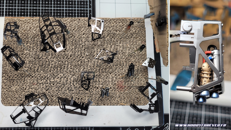 Base noir brillant et peintures métallisées pour l'armature Base noir brillant et peintures métallisées pour l'armature