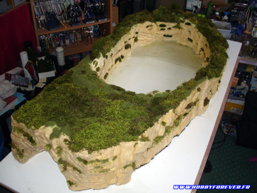 Le placement de la mousse terminé Le placement de la mousse terminé