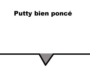 Putty bien poncé