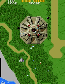 Screenshot de la version arcade de Xevious