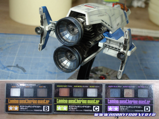 Effets métal chauffé avec les pigments Tamiya Effets métal chauffé avec les pigments Tamiya