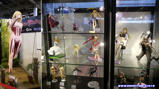 Le stand Good Smile Company, son diorama L'Attaque des Titans et ses figurines