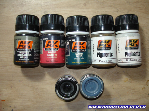Les différentes peintures et les pigments utilisés pour la patine Les différentes peintures et les pigments utilisés pour la patine