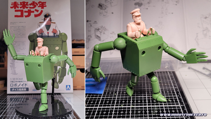 Le robonoid assemblé avant peinture Le robonoid assemblé avant peinture