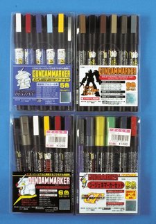 Différents sets de Gundam Markers sont disponibles