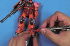 Peinture du pied du Zaku Peinture du pied du Zaku