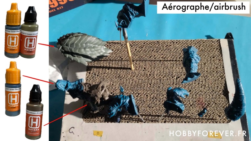 Les couleurs de base à l'aérographe avec des peintures solvantées Hataka Les couleurs de base à l'aérographe avec des peintures solvantées Hataka