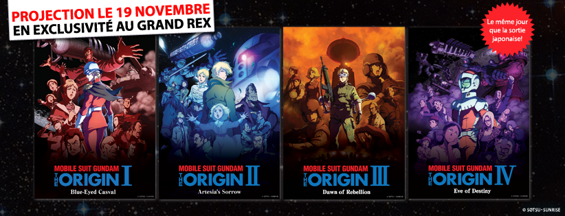 Le résultat du Jeu-Concours Marathon Gundam the Origin au Grand Rex !