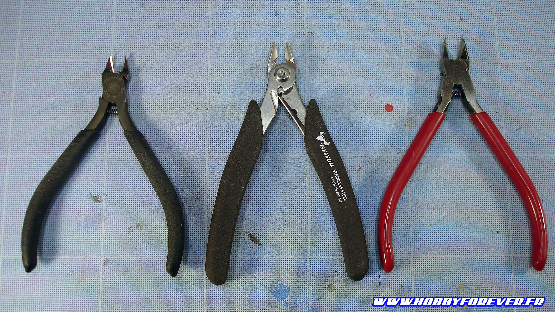 Sharp Pointed Side Cutter de Tamiya, Stainless Steel Nipper de Tsunoda, Redman3