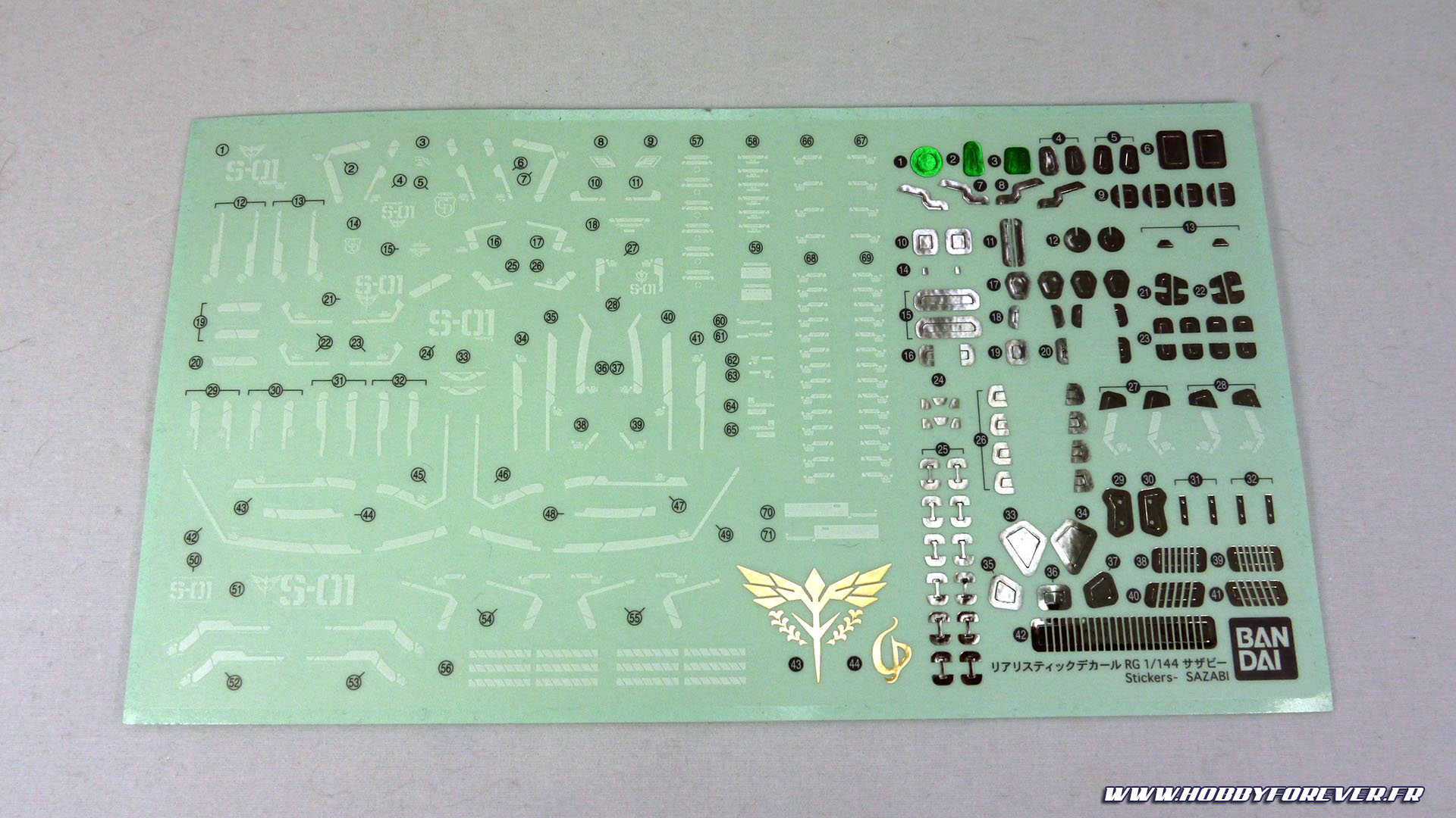 La planche de stickers, bien fournie La planche de stickers, bien fournie