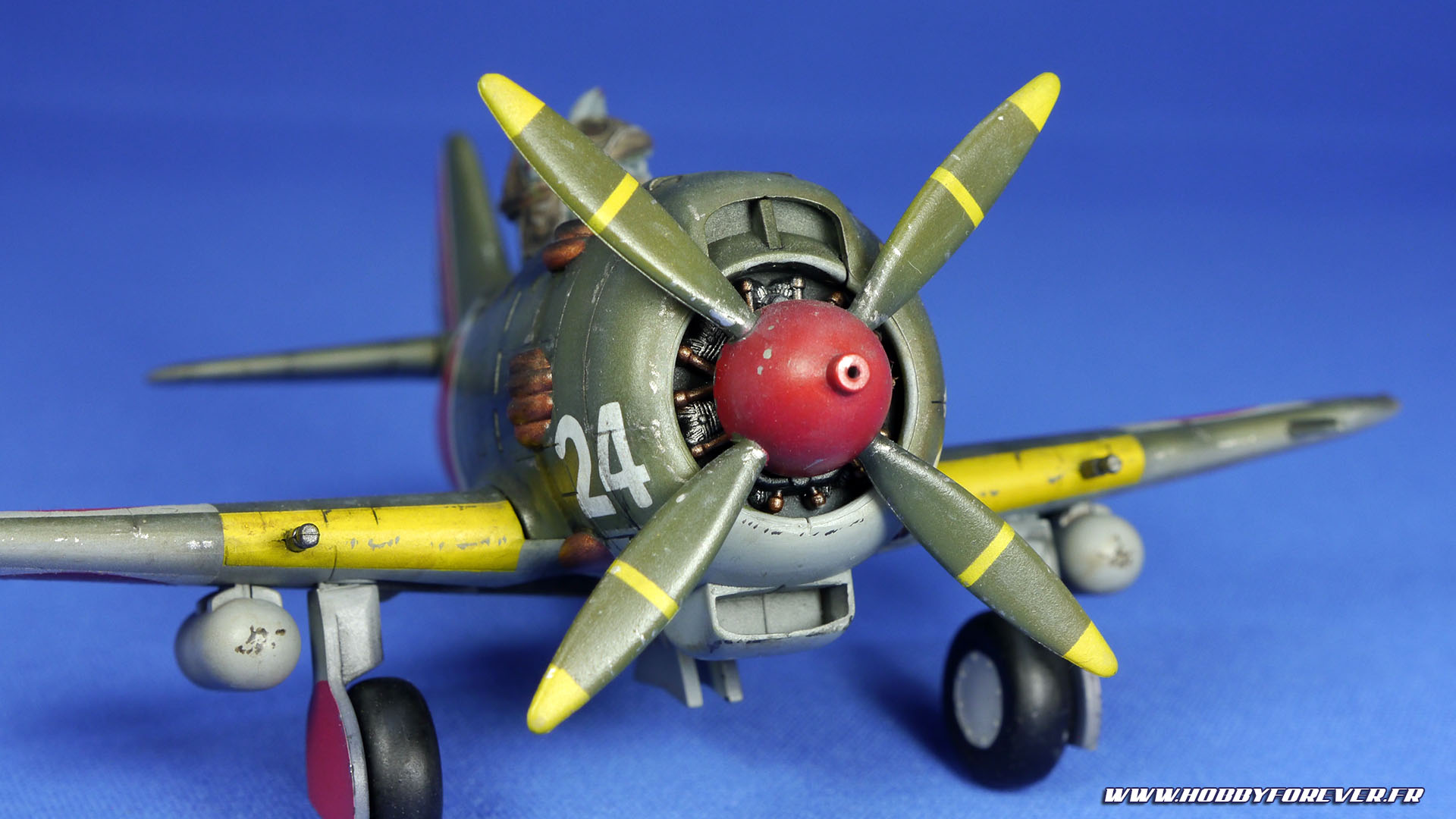 Finished work - Ki-84 Nakajima Cute Model w/ Cat Pilot