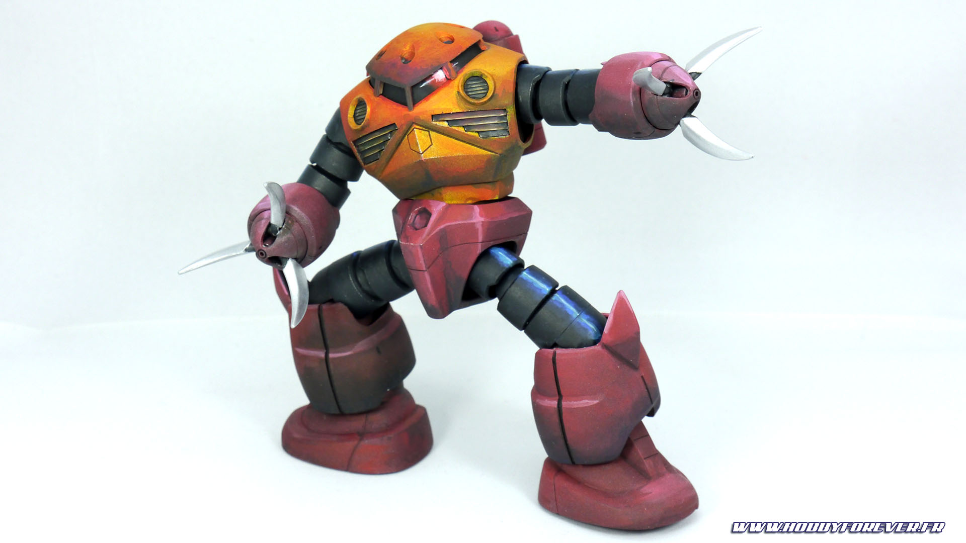 HGUC Char's Z'gok dans un style "illustration"