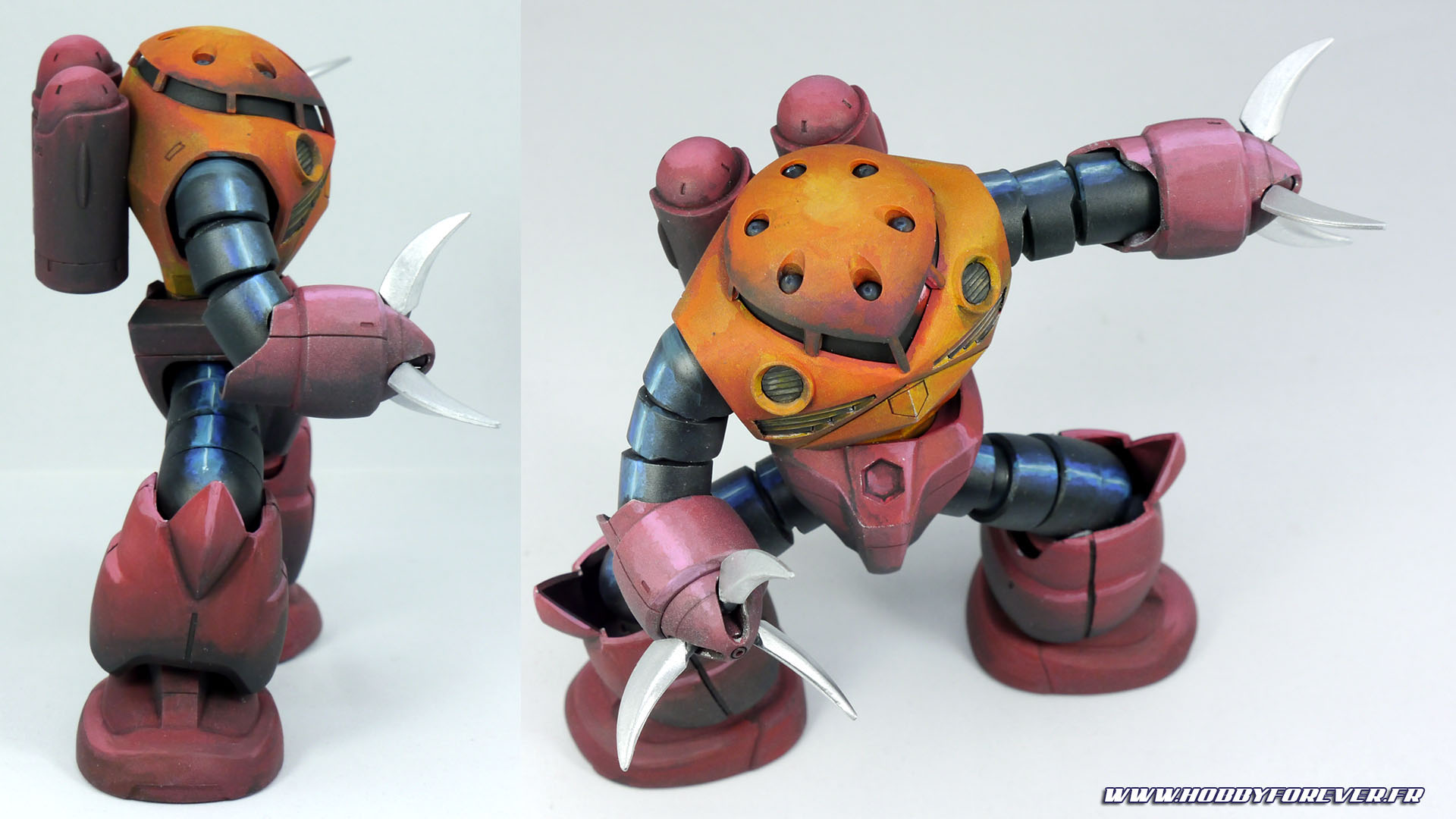 HGUC Char's Z'gok dans un style "illustration"