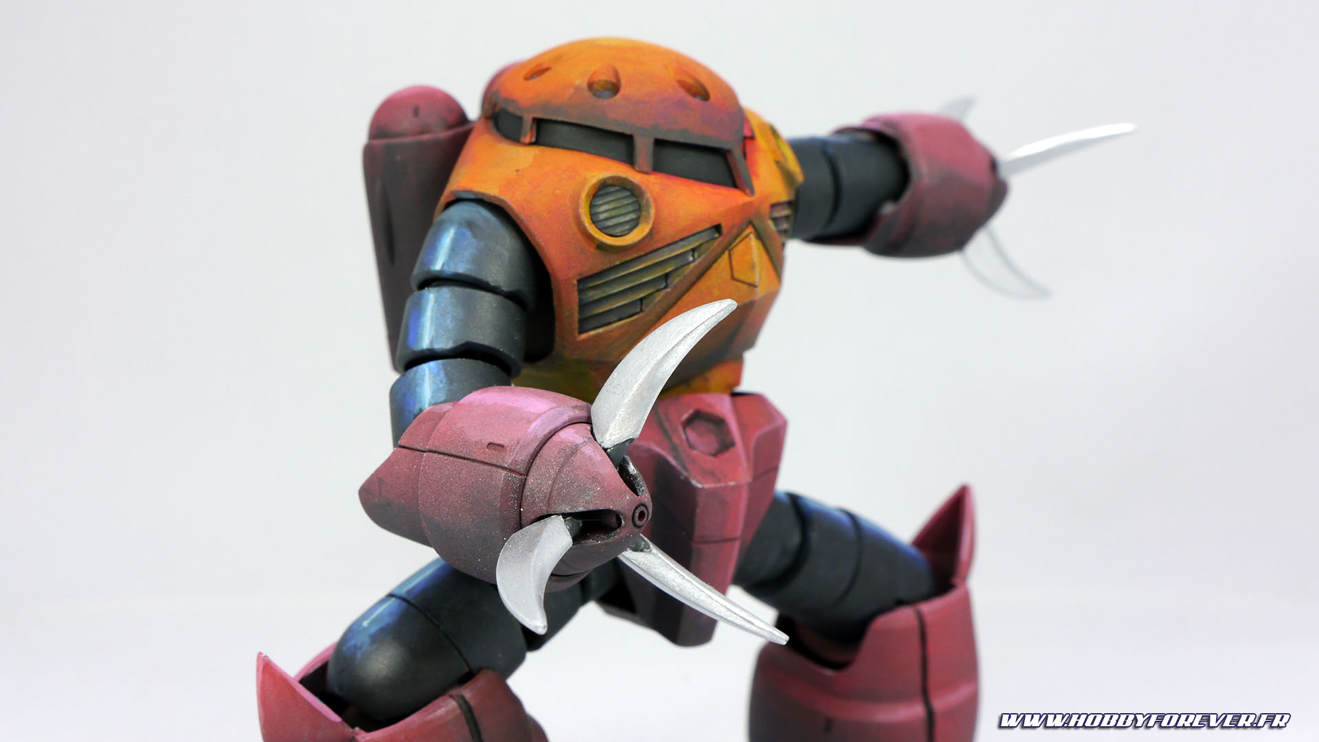 HGUC Char's Z'gok dans un style "illustration"