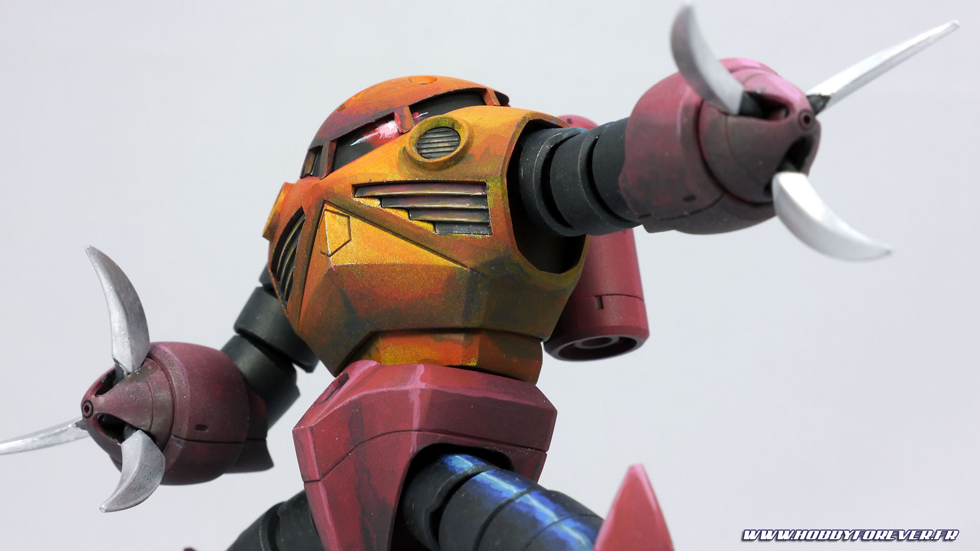 HGUC Char's Z'gok dans un style "illustration"