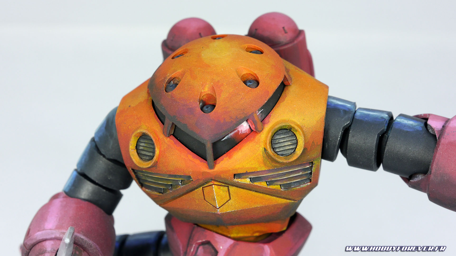 HGUC Char's Z'gok dans un style "illustration"