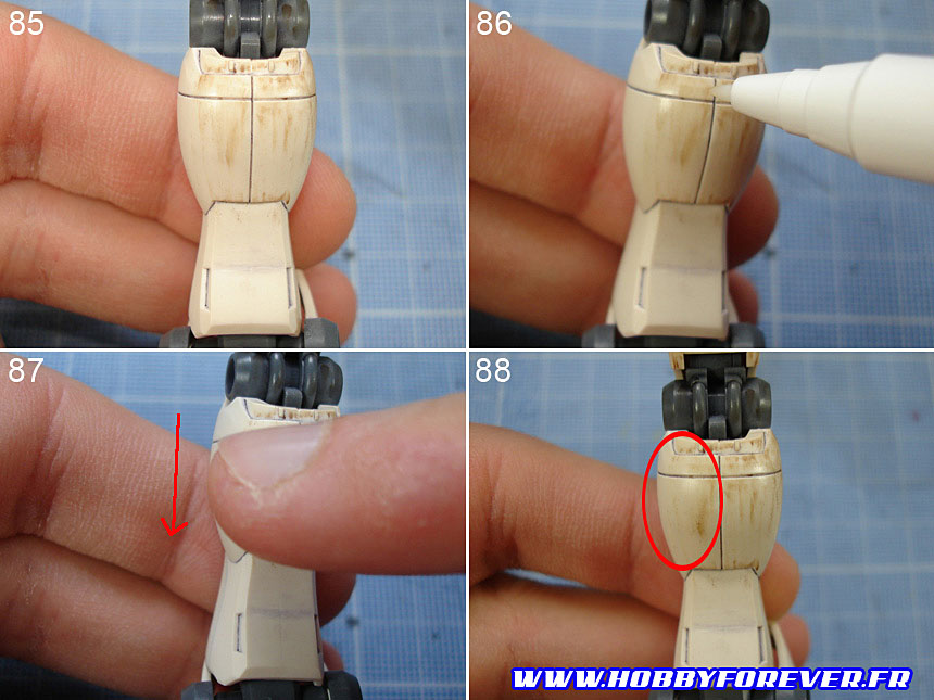 Tutoriel "No Paint" 4 - 3e partie : Weathering au Gundam Marker et peinture