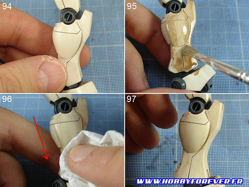 Tutoriel "No Paint" 4 - 3e partie : Weathering au Gundam Marker et peinture