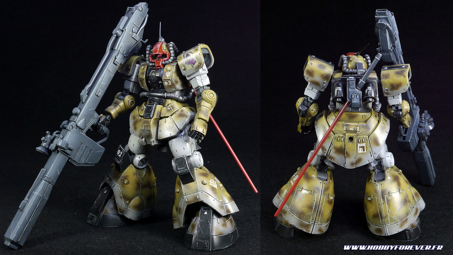 Finished work - HG YMS-08B Dom Test Type Desert Op.