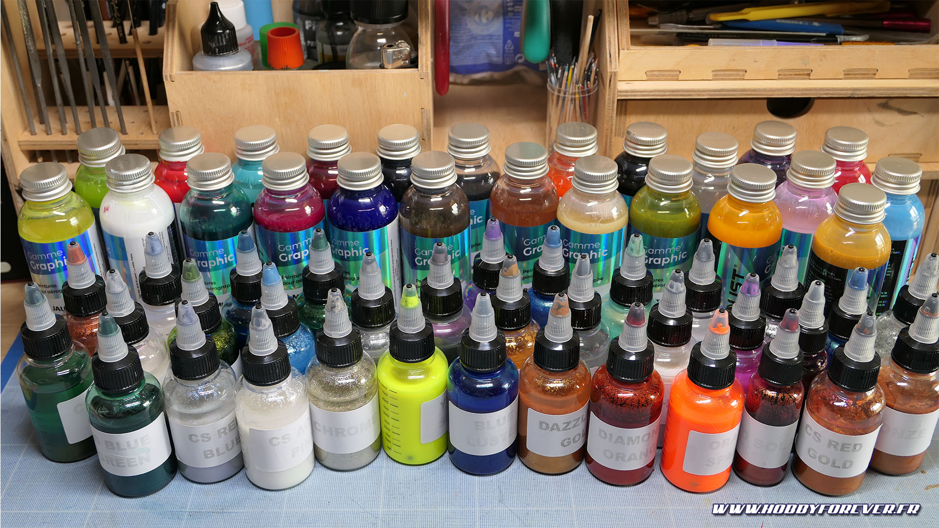 Les peintures solvantées pour aérographe Graphic et Sparkle de StardustColors Les peintures solvantées pour aérographe Graphic et Sparkle de StardustColors